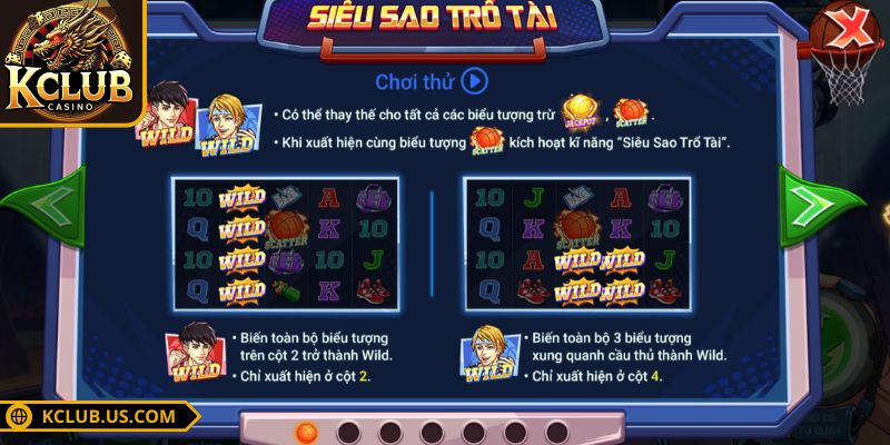 Cao Thủ Bóng Rổ KCLUB - Đặt Cược Dễ, Nhận Thưởng Liền Tay 2 Những điểm nổi bật trong tựa game